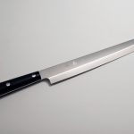 cuchillo yanagi asimétrico