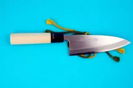 Cuchillo acero Aogami Deba mediano