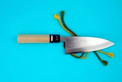 Cuchillo japonés de acero Aogami Deba corto