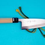 Cuchillo japonés Aogami Deba Largo