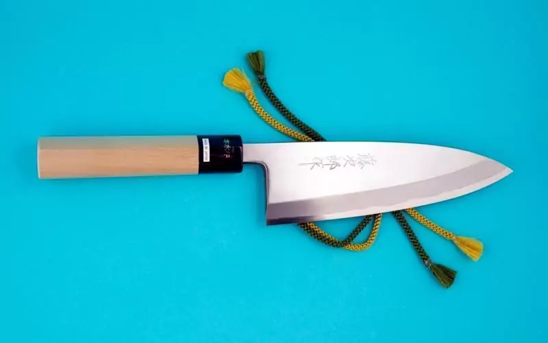 Cuchillo japonés Aogami Deba Largo