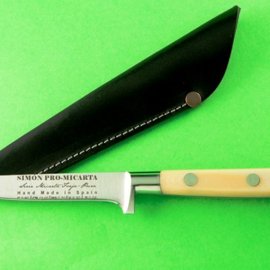 cuchillo pelador estrecho mango micarta