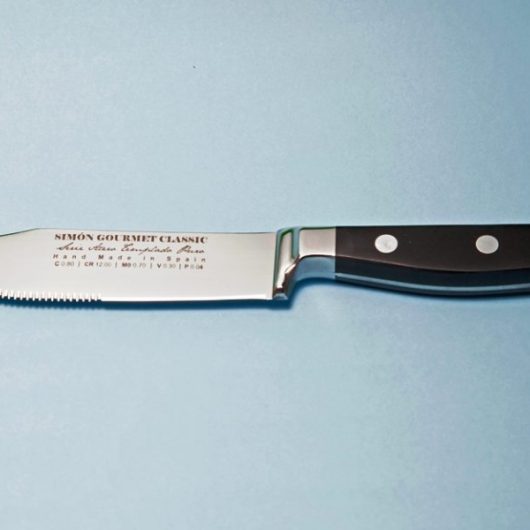 cuchillo cortar carne hoja ancha