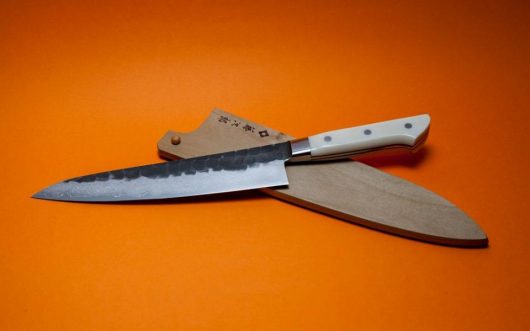cuchillo damasco cebollero corto